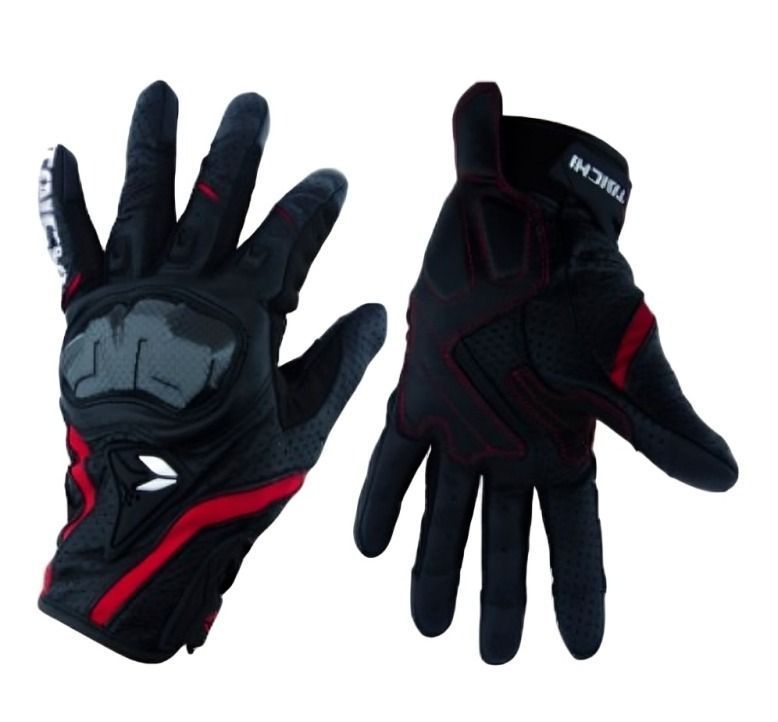 GUANTE PARA MOTO TAICHI CUERO M-33  PROTECCION CARBON TOUCH-0