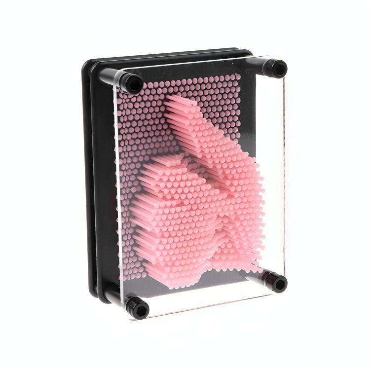 Juego Pin Art 3D Molde Didáctico Rosado-0