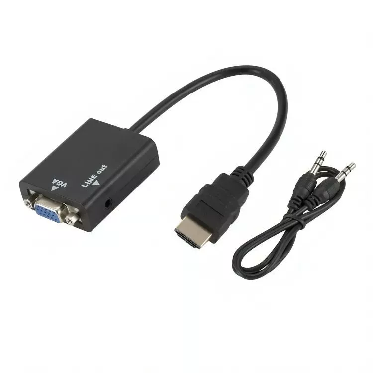 Adaptador Cable de Conversión Hdmi A Vga + Audio Hd