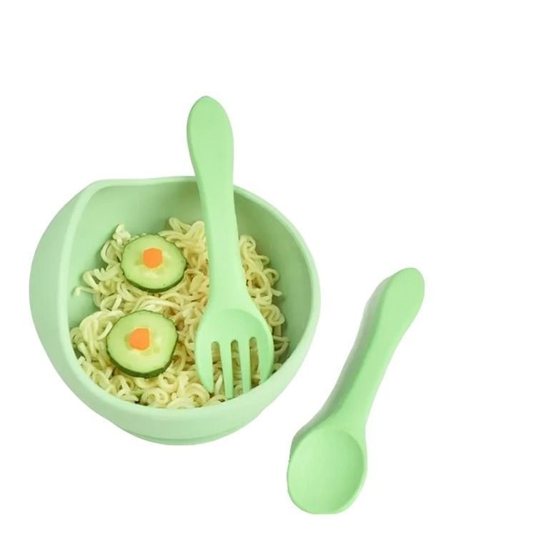 Set Alimentación Silicona Libre Bpa 9 Piezas Antideslizante-0