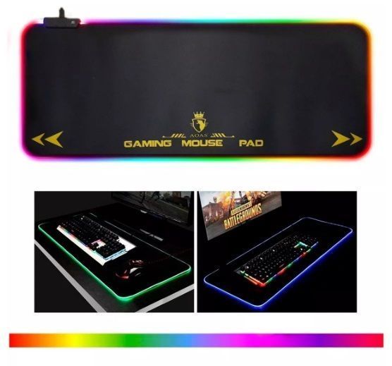 Mousepad Rgb Xl Aoas S4000 Waterproof 80x30cm | Mousepad Xl Color Negro-1