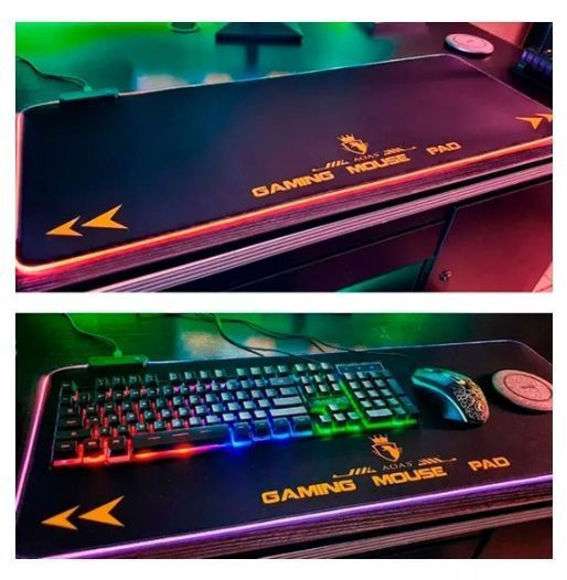 Mousepad Rgb Xl Aoas S4000 Waterproof 80x30cm | Mousepad Xl Color Negro-3