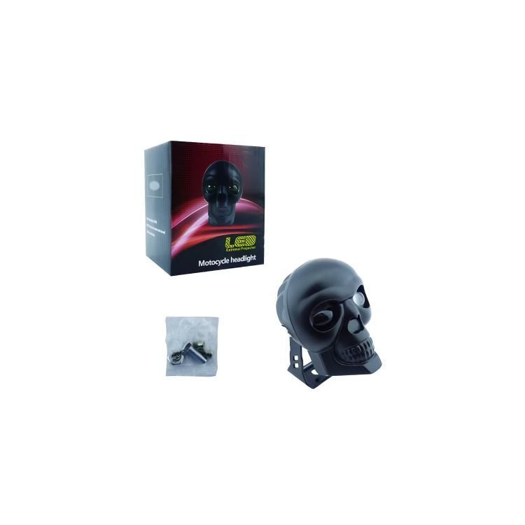 NEBLINERO LED PARA MOTO CALAVERA DUO COLOR AMBAR-BLANCO-2