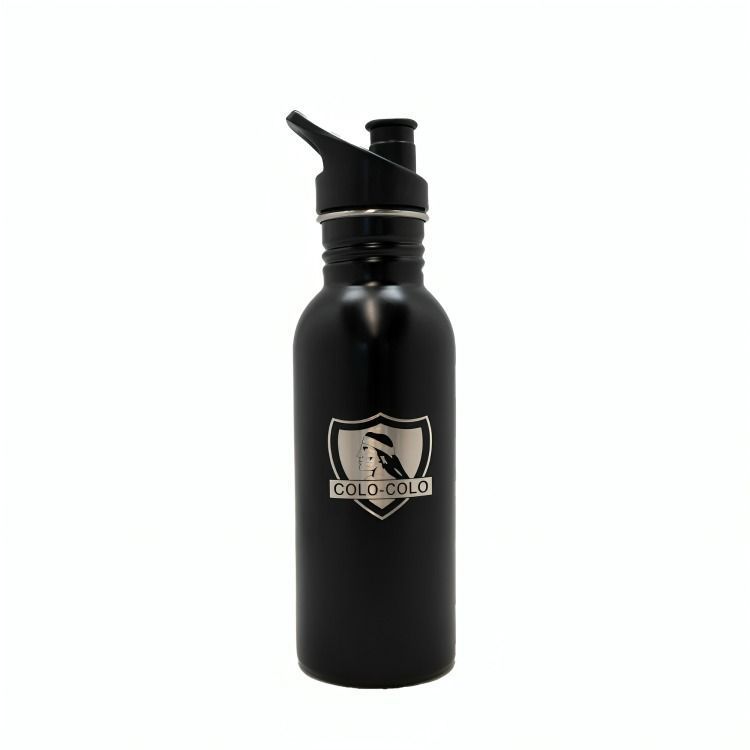 Botella Metalica Colo Colo 600 Ml Color Negro
