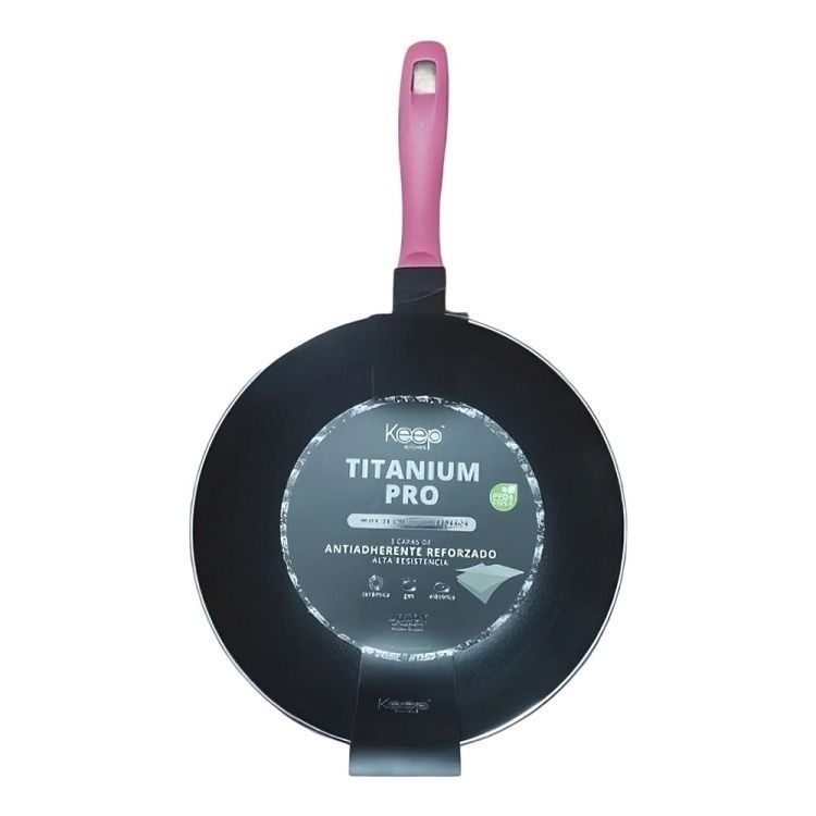 SARTEN WOK TITANIUM PRO CORAL