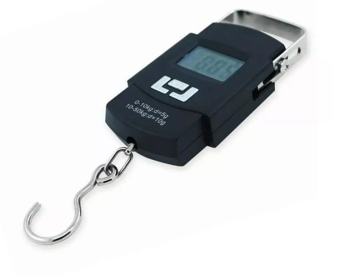 Balanza Pesa Portatil Gancho Equipaje Viaje Cocina 50kg-0