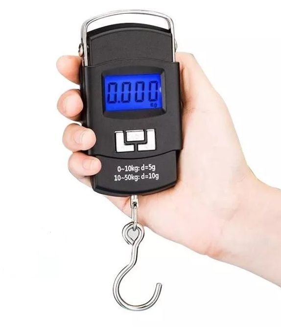 Balanza Pesa Portatil Gancho Equipaje Viaje Cocina 50kg-1