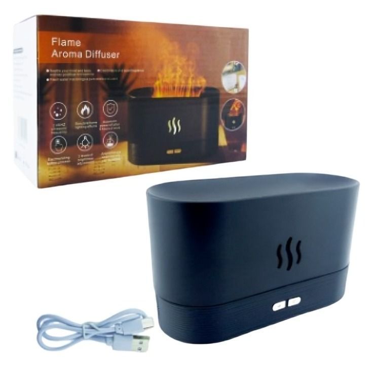 HUMIDIFICADOR MOD.EFECTO FLAMA LLAMA CON LUZ RGB 180ML DIFUSOR DE AROMA -3