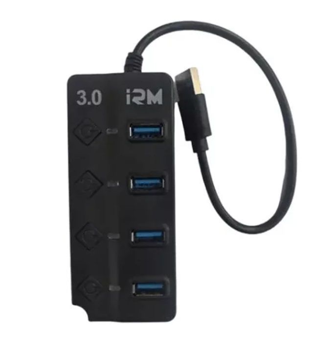 Hub Irm De 4 Puertos Usb 3.0 Con Interruptores Alargador-1