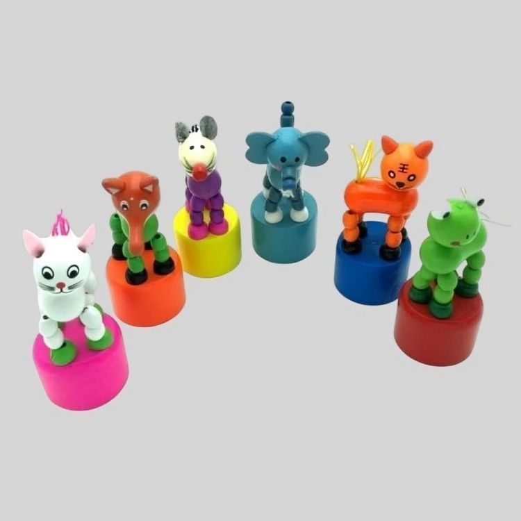 Set 2 Desvanecedor Animal Juguete de Madera Colores-1
