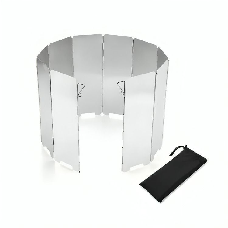 10 Placas Contra Viento Plegables Parabrisas Cocina Camping-0