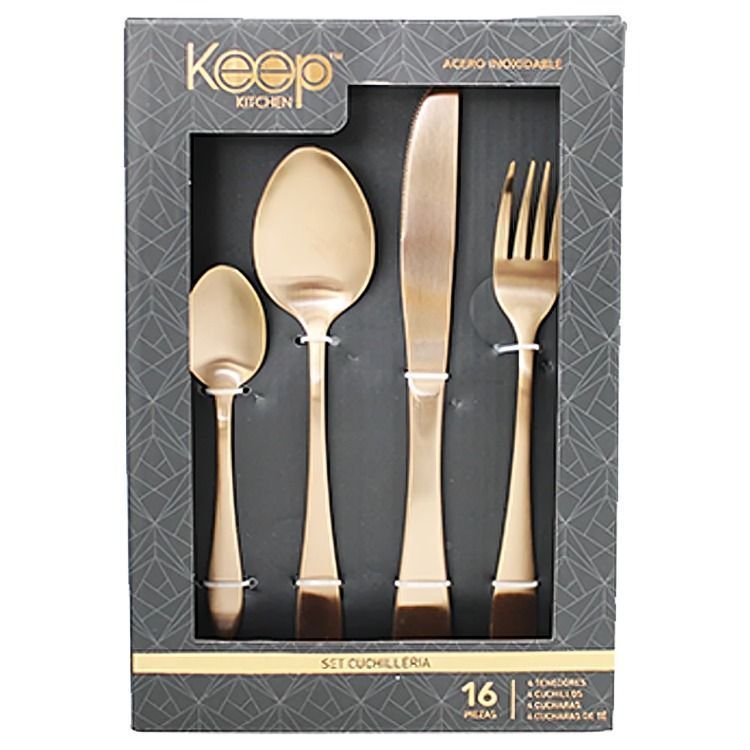 SET  CUBTS KEEP ROSE GOLD 16 PCS