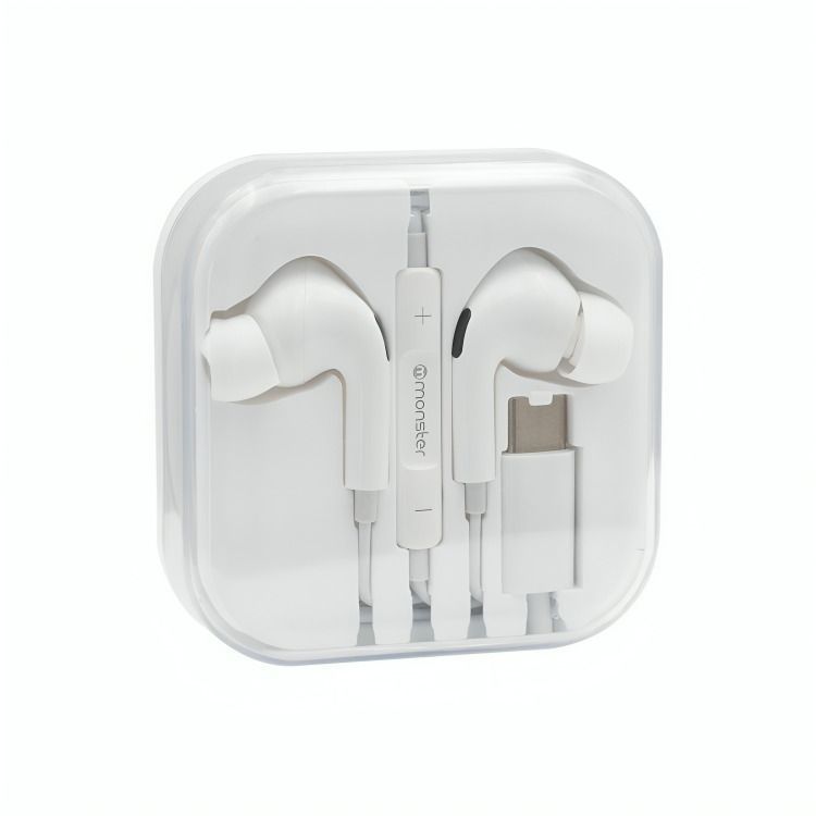 AUDIFONO MONSTER ALAMBRICO MANOS LIBRES TYPE-C C21WT BLANCO-1