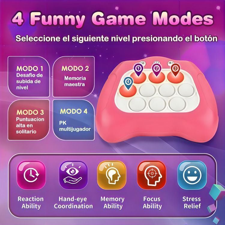 Juego Pop It Electrónico Sensoriales Para Niños Antiestres-3