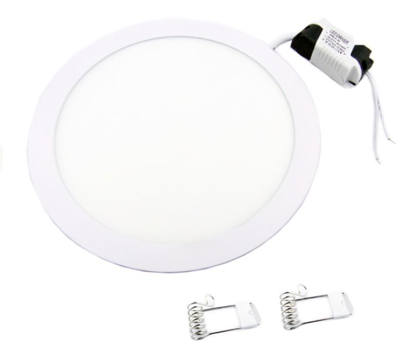 FOCO LED PANEL 18 WATT EMBUTIDO REDONDO LUZ CALIDA PARA CIELO FALSO -0