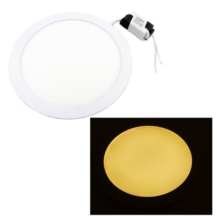 FOCO LED PANEL 18 WATT EMBUTIDO REDONDO LUZ CALIDA PARA CIELO FALSO -1