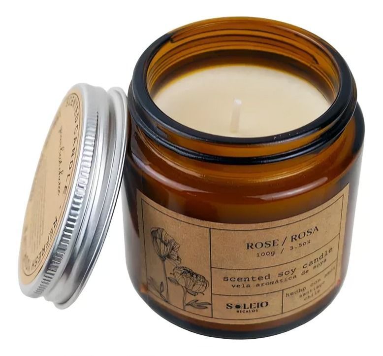 Vela Aromática Soya Rosa-0