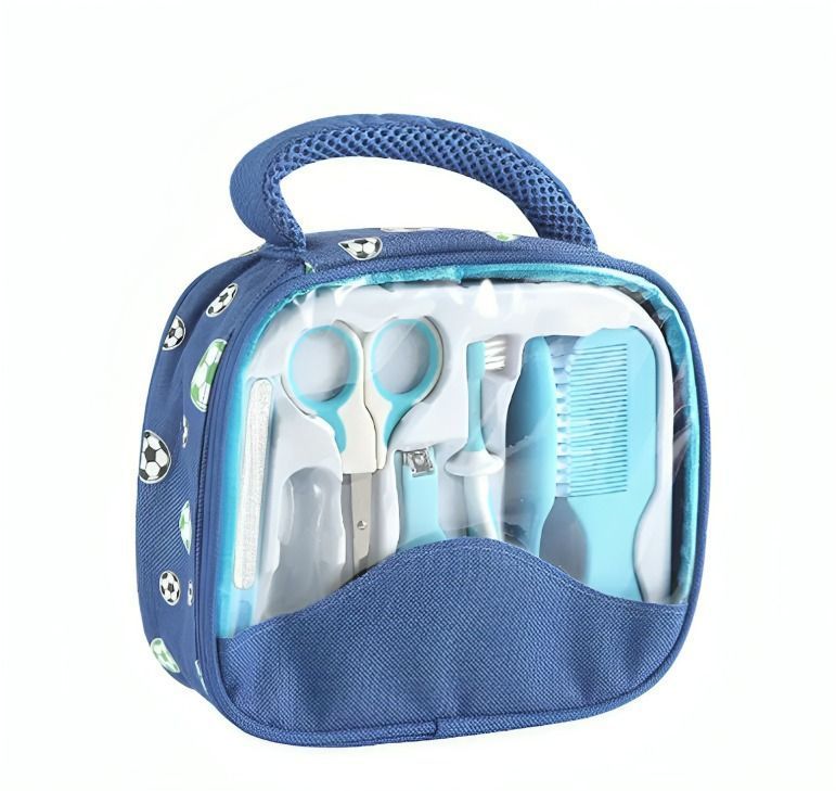Set De Cuidados Para Bebe Manicure 7 Pcs Con Bolso De Viaje C/Azul-0