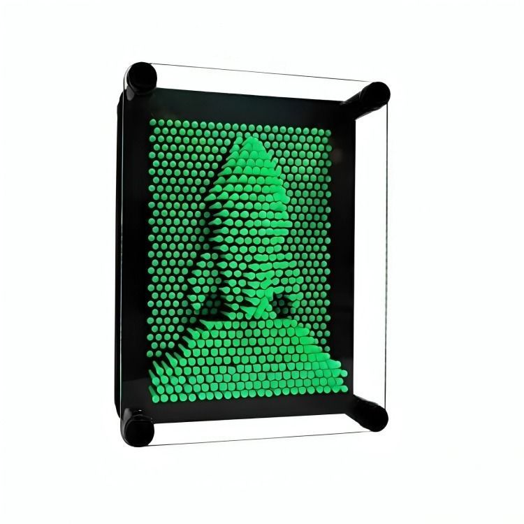 Juego Pin Art 3D Molde Didáctico Verde-0