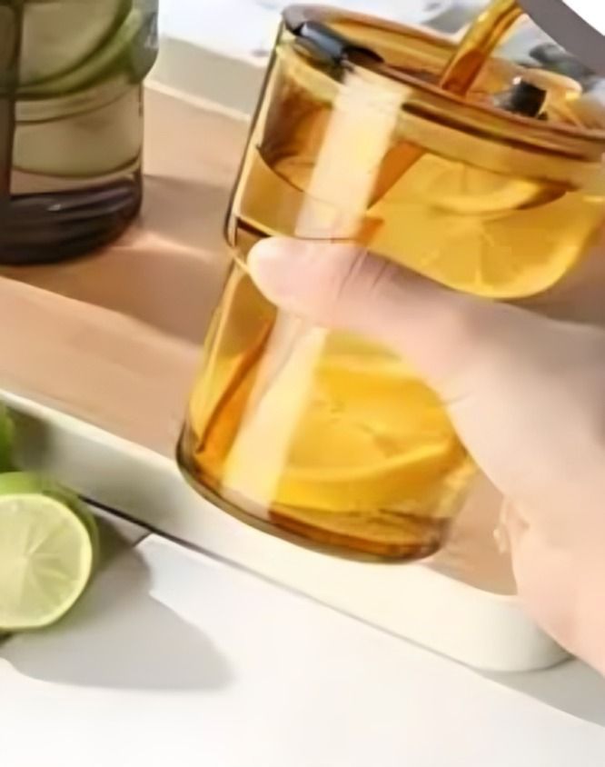 Vaso Vidrio Con Bombilla Y Tapa Amarilla-1