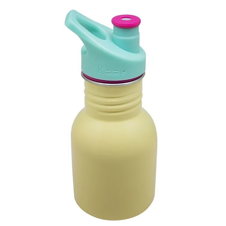 BOTELLA METALICA 335ML KEEP KIDO  C/AMARILLO-1