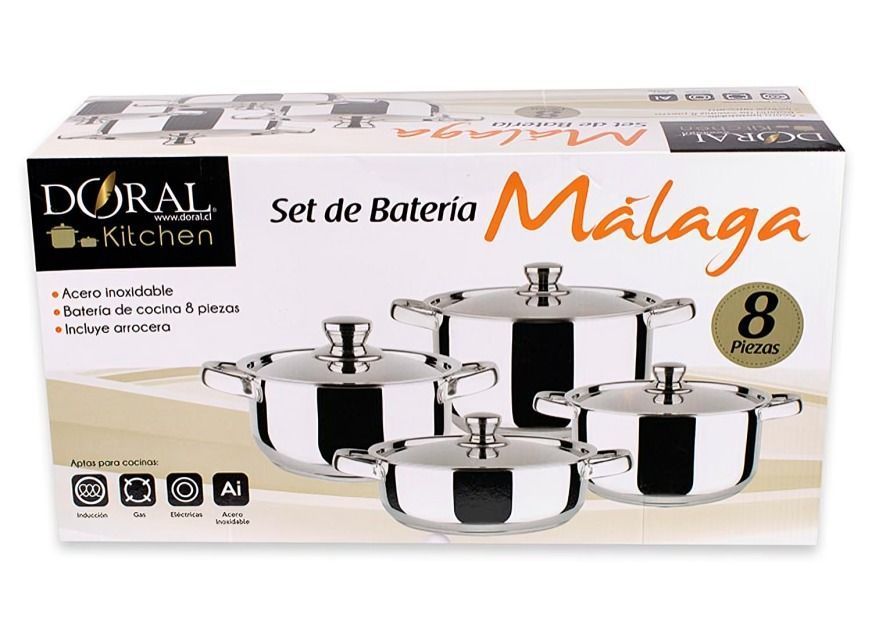 BATERIA COCINA MALAGA INOX 8P ACERO-4