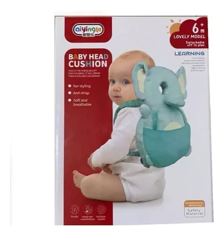 Almohada Bebe Antigolpe  Color  Azul-0