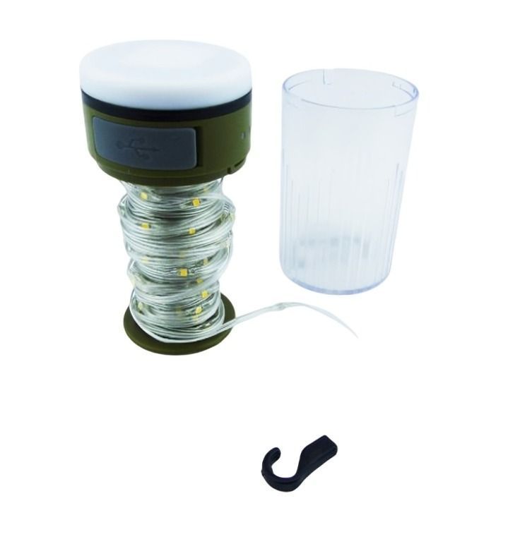 LAMPARA DE CAMPING + GUINALDA 10M LUZ CALIDA RECARGABLE USB-1