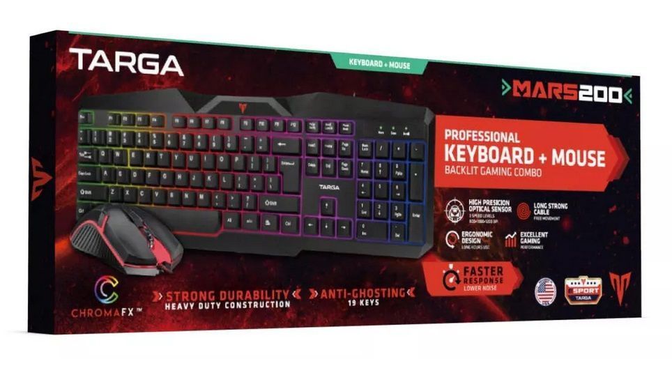 KITS TECLADO + MOUSE GAMER TARGA MARS 200-2