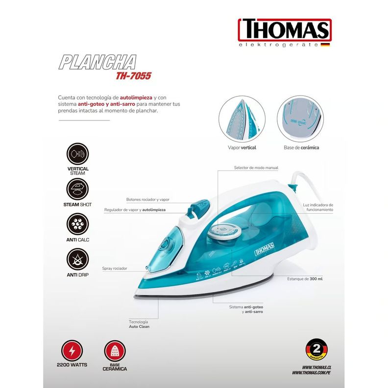 PLANCHA THOMAS TH-7055-5