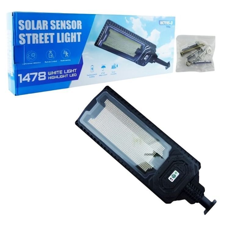 FOCO CON BRAZO SOLAR 1200W PVC 1478 LED W7115-3 CON CONTROL REMOTO-3