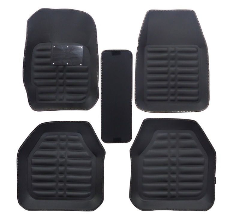 ALFOMBRA PARA AUTO ECO CUERO SET X 5 PCS COLOR NEGRO-0