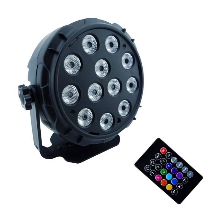 luz disco 12 led rgb ritmico con control REMOTO-1