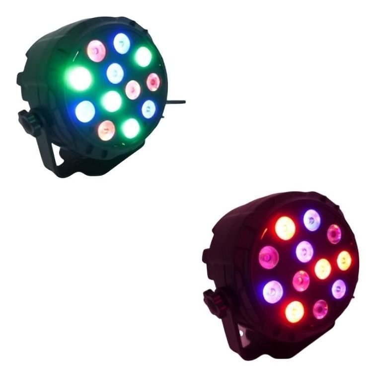 luz disco 12 led rgb ritmico con control REMOTO-2