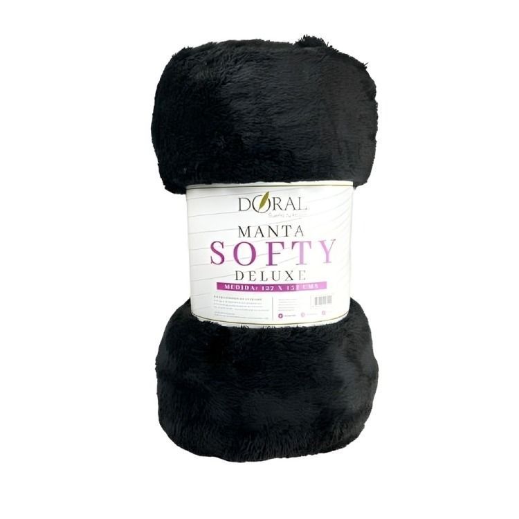 Manta Softy Lisa / Negro Doral 127152 cm.