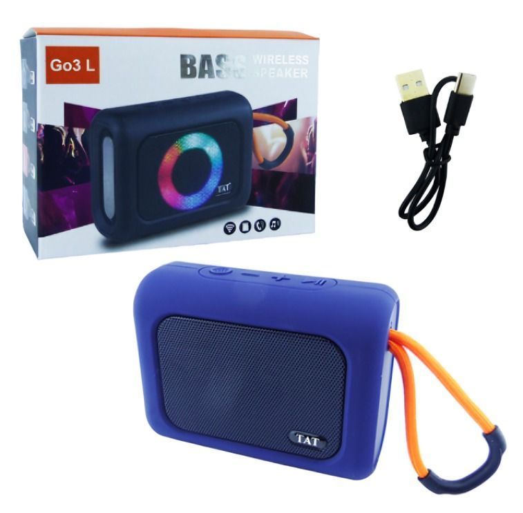 PARLANTE RECARGABLE BLUETOOTH MOD.G03L CON LUZ,USB,TF,COLGANTE CAJA azul-2
