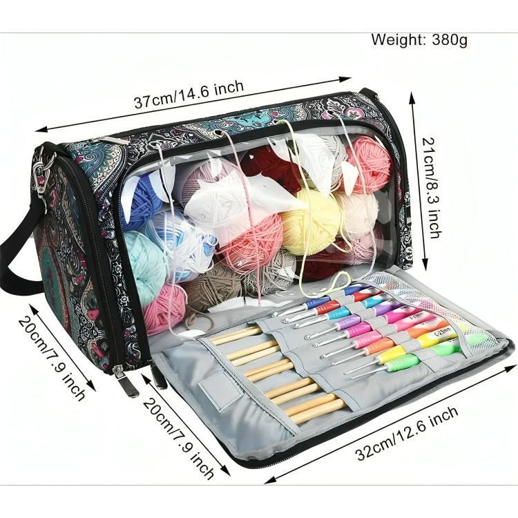 Bolsa De Almacenamiento De Hilo/lana/crochet Para Tejer-3