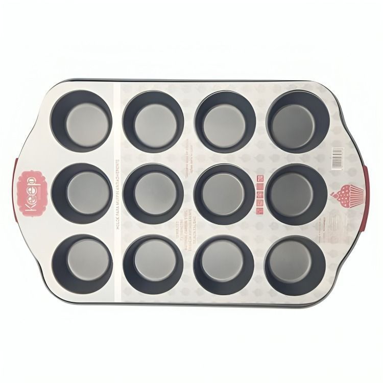 MOLDE MUFFIN 12 UNI 41,2*26,5*3,5       0,4 CM-0