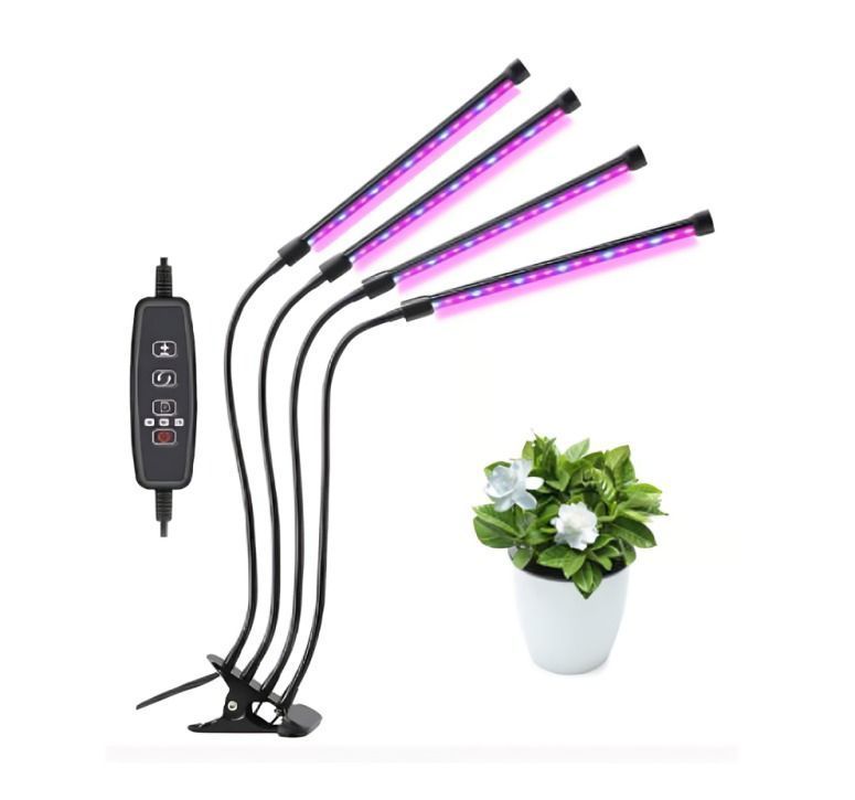 LAMPARA 72 LED UV CON USB CULTIVO INDOOR TRIPLE FOCO CON BROCHE AJUSTABLE CAJA-1