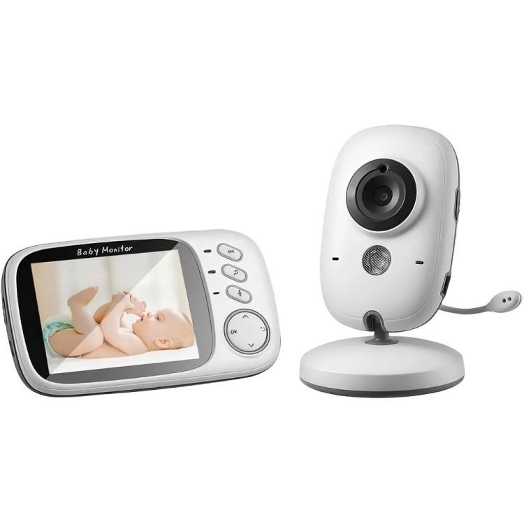 Video Monitor Bebé Infantil 3.2 Pulgadas Visión Nocturna-0