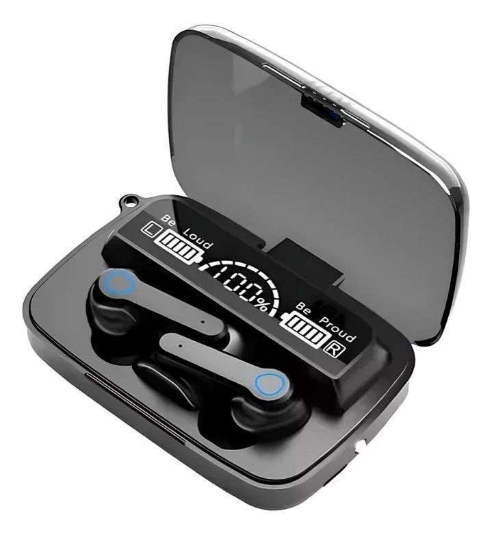 Audífonos inalámbricos M19 con Powerbank y Linterna-0