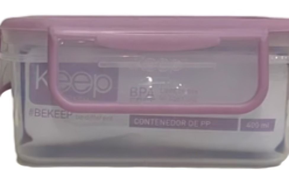 HERMETICO PP 400ML RECTANGULAR ROSADO-1