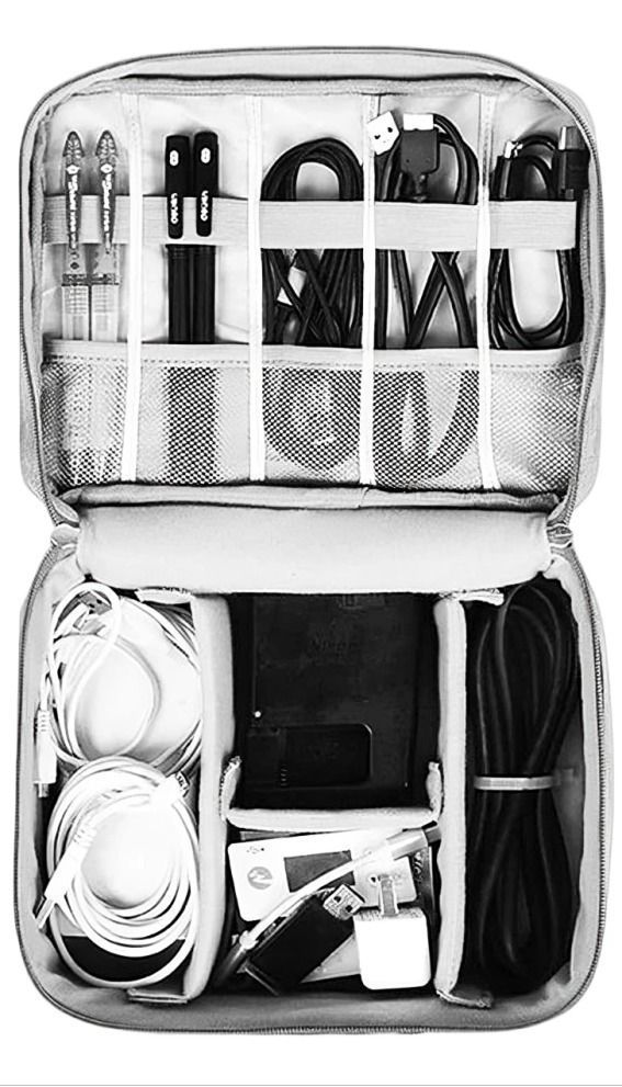 Bolso Organizador De Cables Y Accesorios  Electronicos Usb Viajero-1