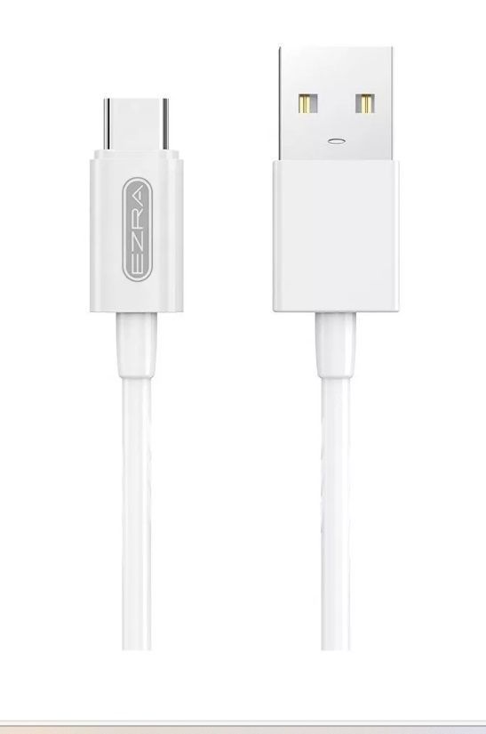 Cable Tipo C 2 Metros Ezra Carga Rapida 2.1a Ce Rohs Color Blanco-1