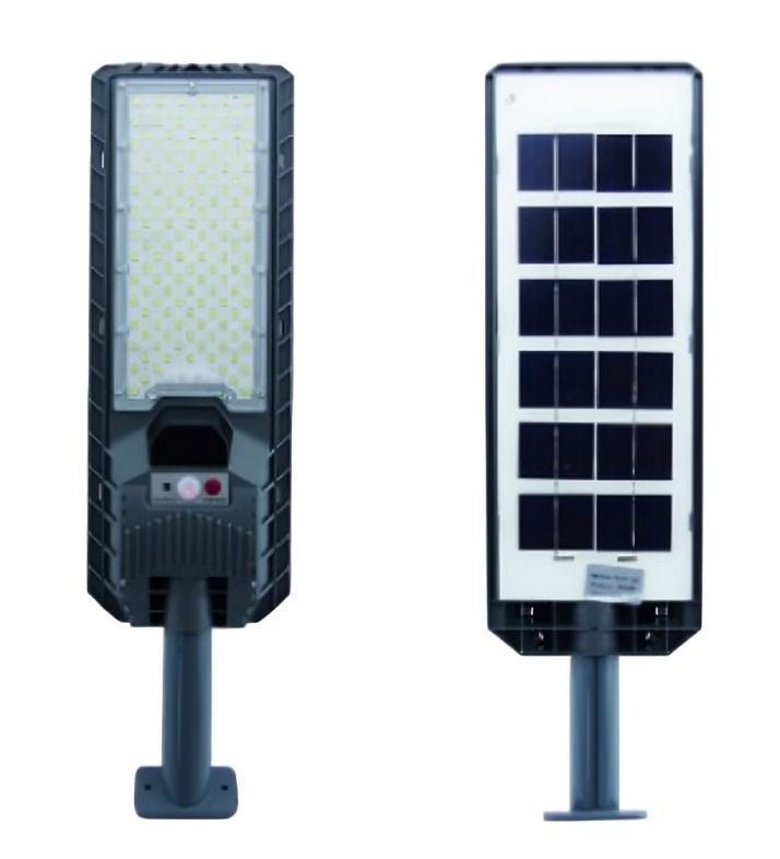 FOCO CON BRAZO SOLAR 500W PVC 140 LED CON CONTROL REMOTO SENSOR 40X15CM -1