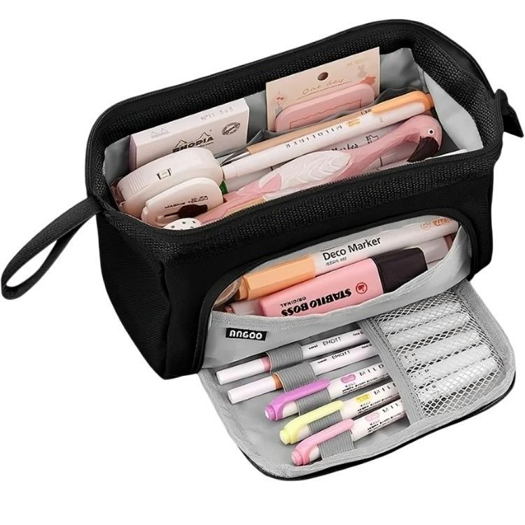 Estuche Para Lápices Gran Capacidad Doble Capa Organizador-0