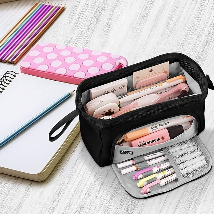 Estuche Para Lápices Gran Capacidad Doble Capa Organizador-2