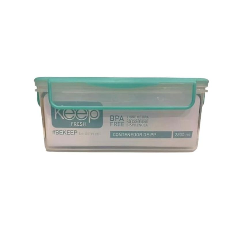 HERMETICO PP 2300 ML RECTANGULAR VERDE