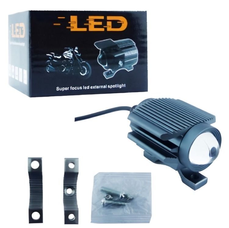NEBLINERO LED PARA MOTO OJO DE ANGEL 25W ANTINIEBLA DUO COLOR 12V SET X 1 PCS-2