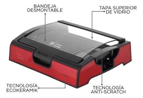Parrilla Electrica Ut-Ecokeramik(Red)-3